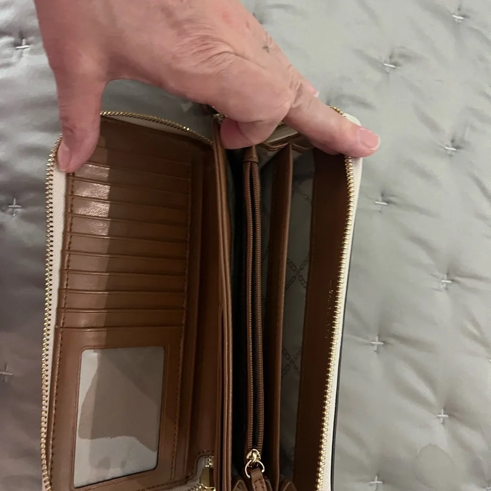 Michael Kors Monogram Zip-Around Wallet - Picture 3 of 4